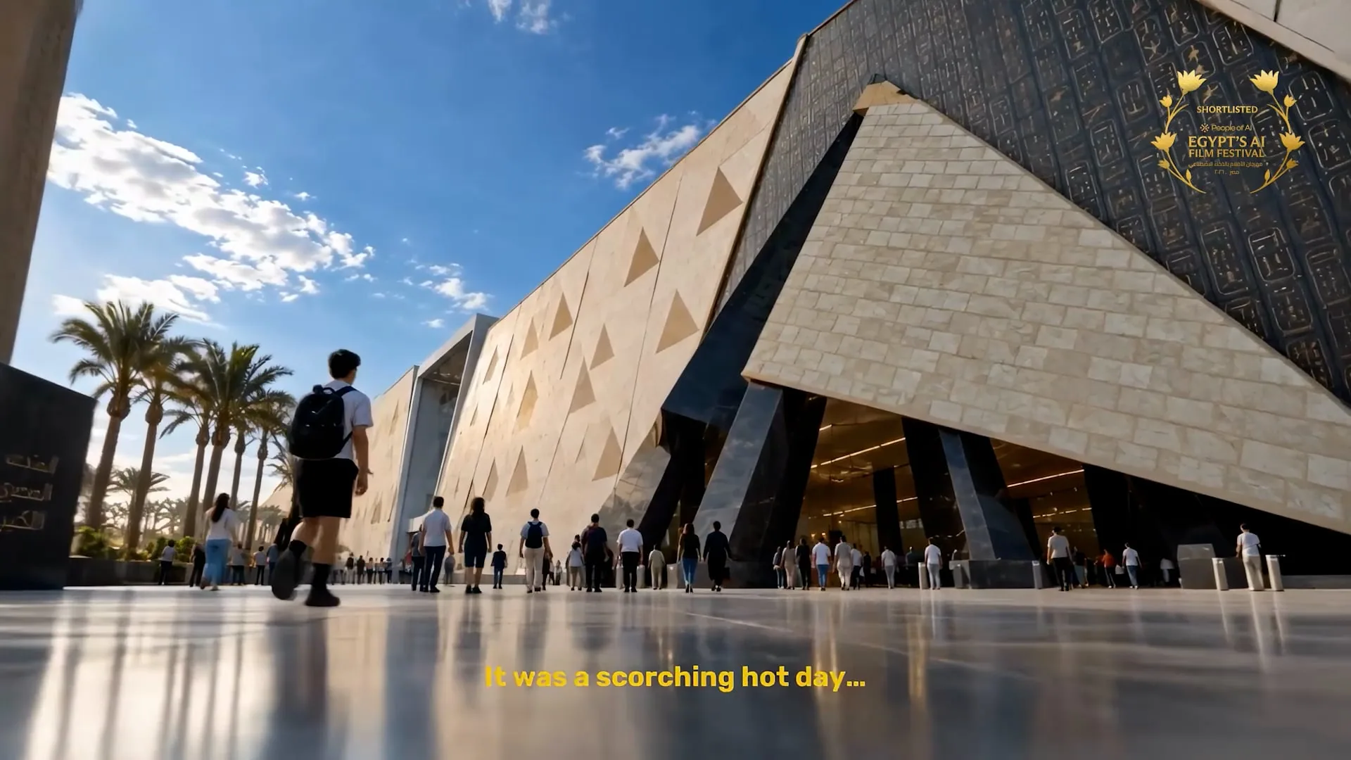 Youssef at the Grand Egyptian Museum — film still